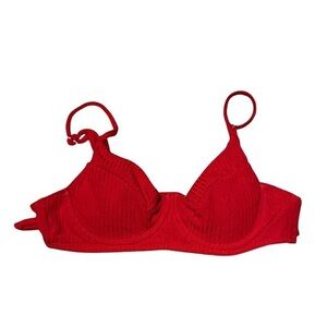 Women’s Red Underwire Bikini Top Size Small